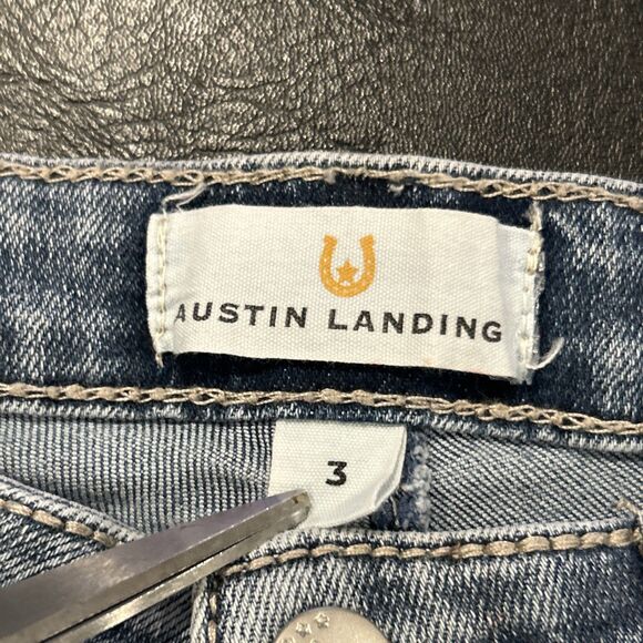 Austin Landing Jeans Junior Womens 3 Rhinestone Star Pockets Western Flare Rodeo - Picture 3 of 11